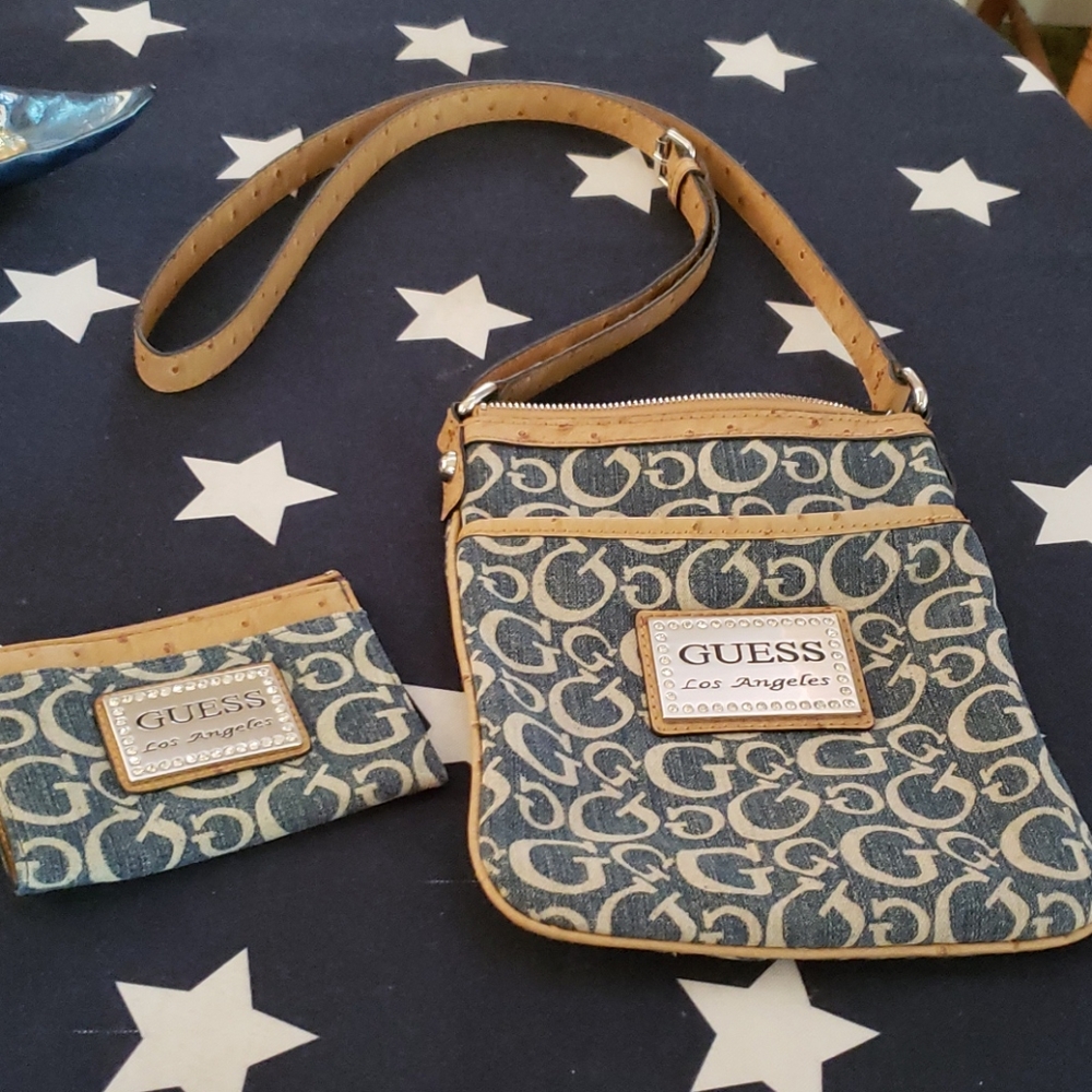 Guess crossbody bag with change purse.